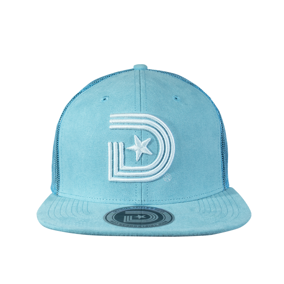 Dallaska Glacier Blue Suede Trucker Cap