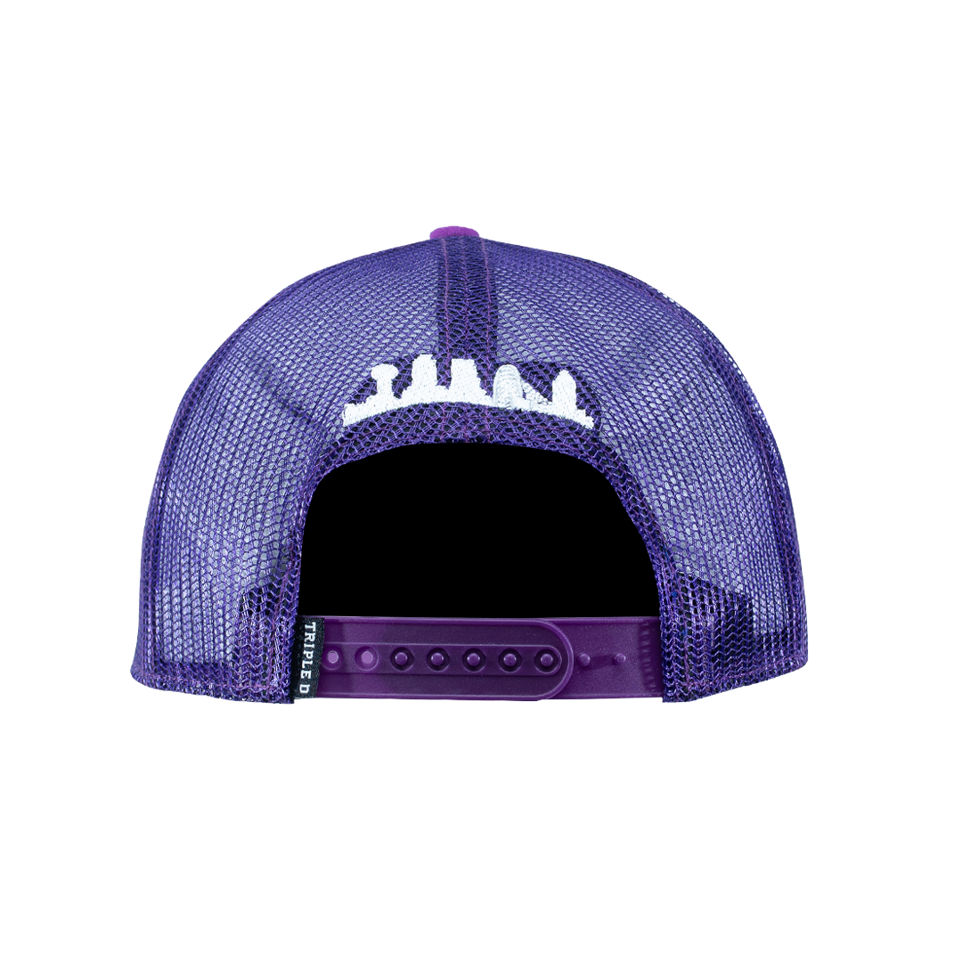 Purple Suede Trucker Cap