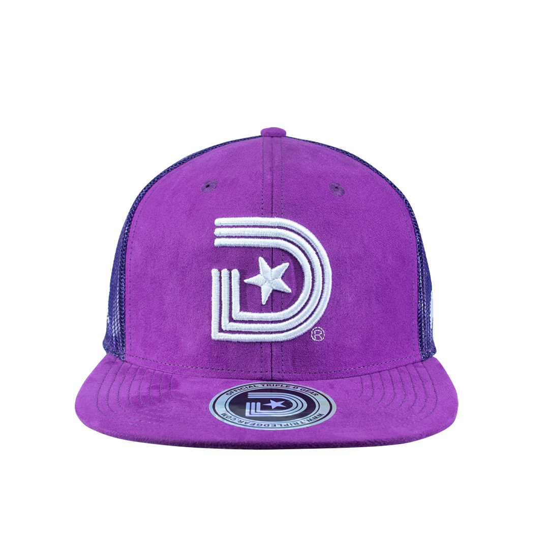 Purple Suede Trucker Cap