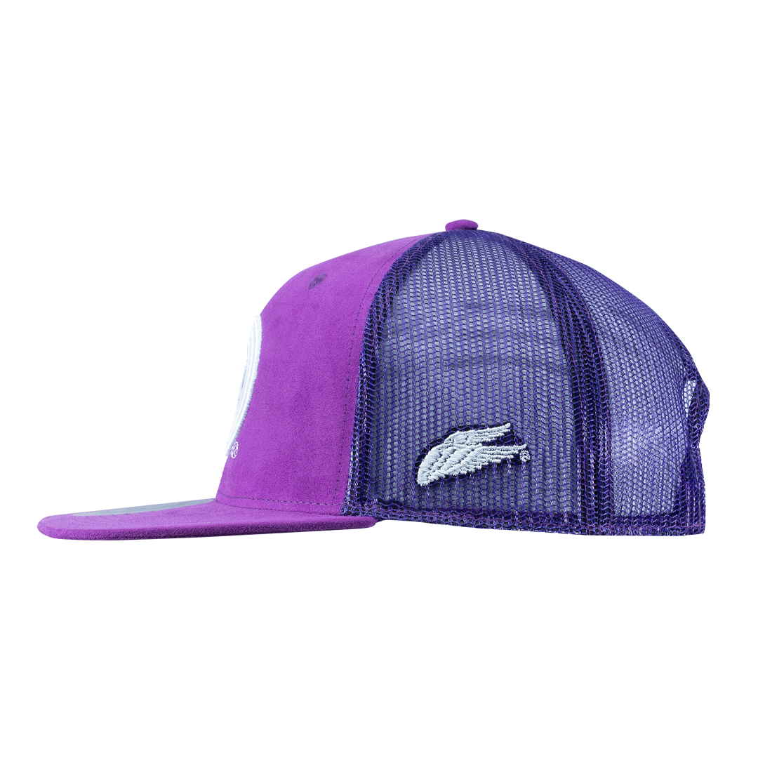 Purple Suede Trucker Cap